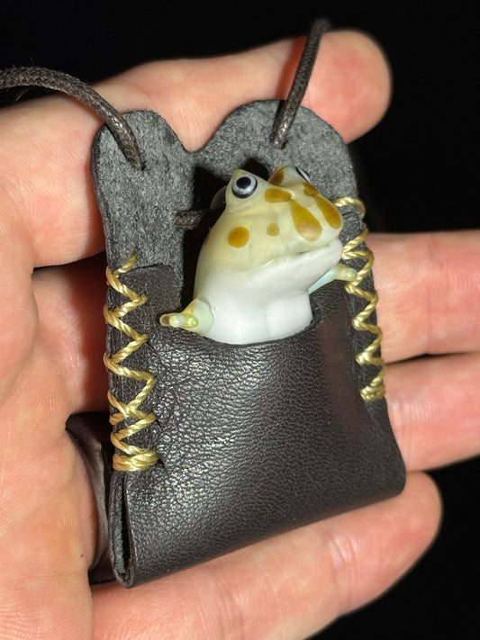 Horned Frog pendant by Chieko Taniguchi