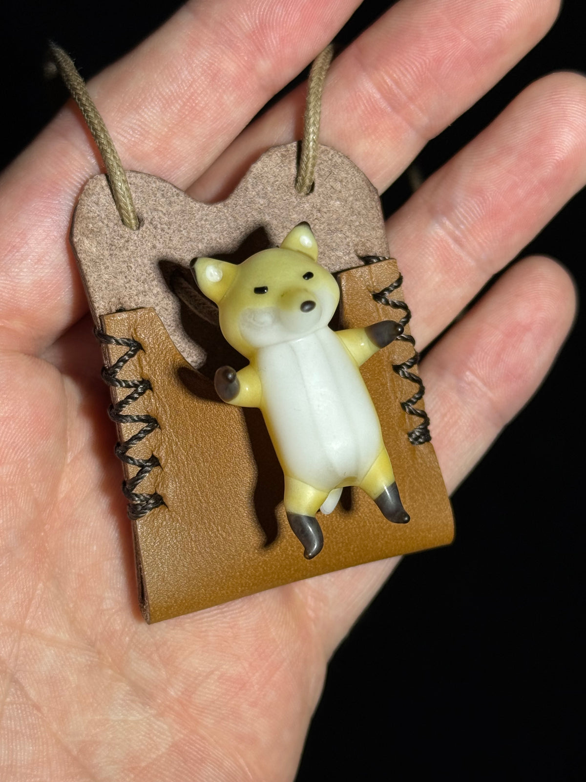 Evo Red Fox pendant by Chieko Taniguchi