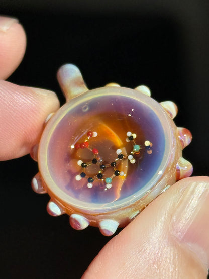 Dan Hoffman Glass Molecule Pendant: Psilocybin