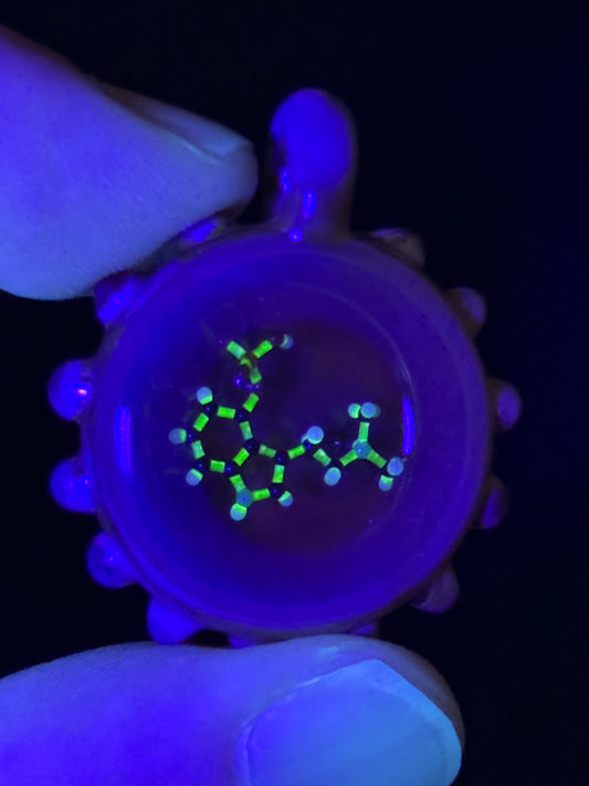 Dan Hoffman Glass Molecule Pendant: Psilocybin