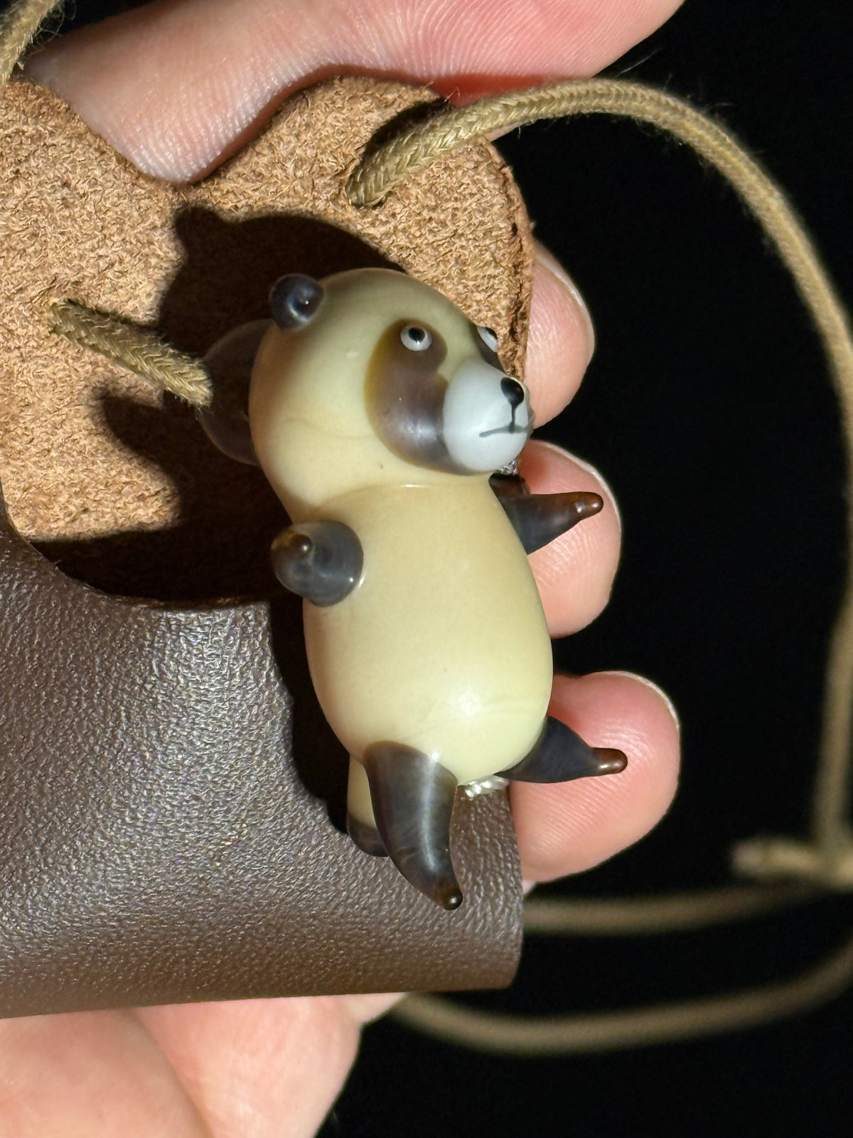 Racoon Dog pendant by Chieko Taniguchi