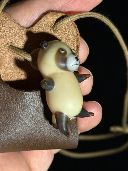 Racoon Dog pendant by Chieko Taniguchi