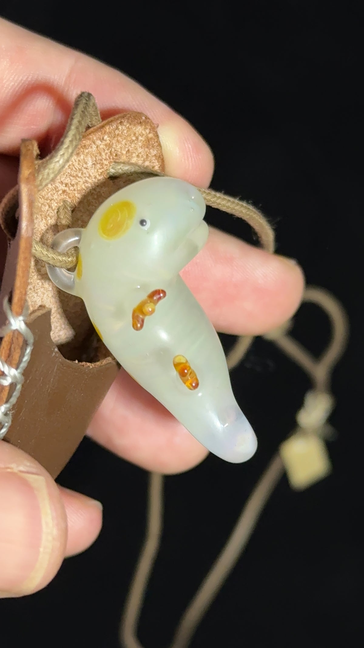 Giant Salamander pendant by Chieko Taniguchi