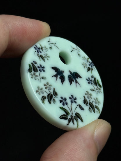 Sakiyo Takeuchi - Pendant - “Swallow and Viola”