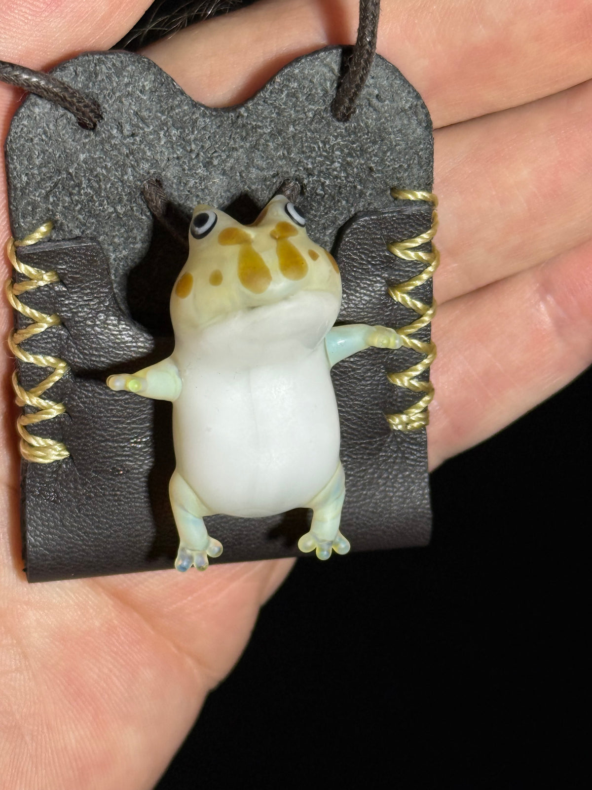 Horned Frog pendant by Chieko Taniguchi