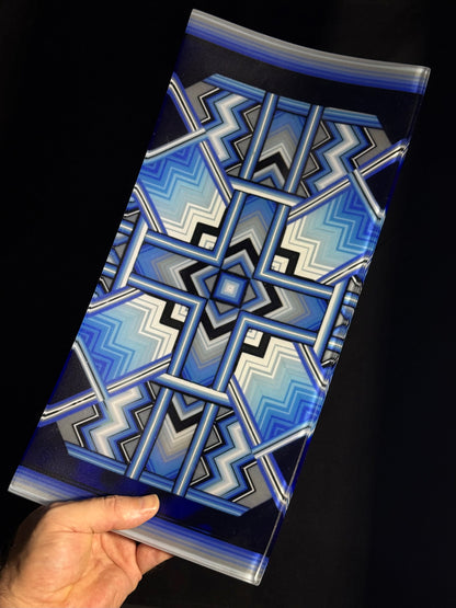 Fused glass plate by Ian Chadwick