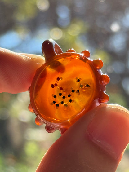 Dan Hoffman Glass Molecule Pendant: Psilocybin