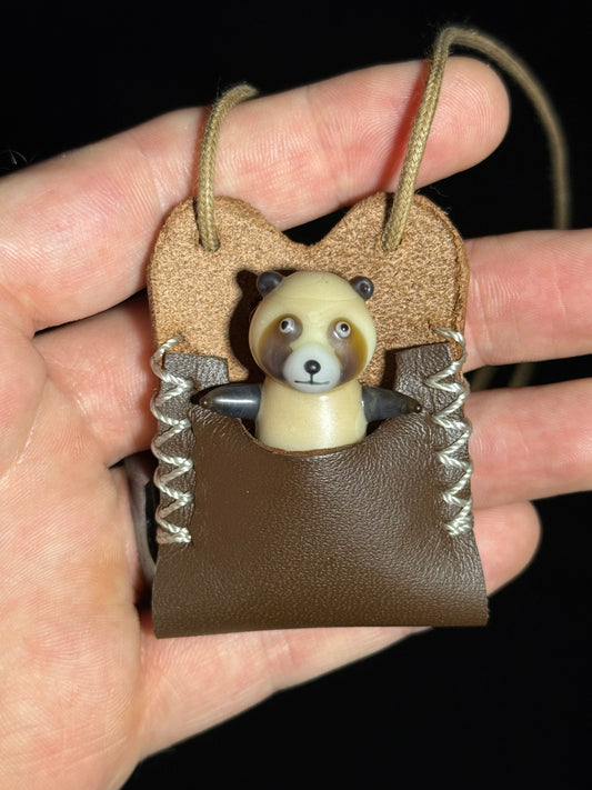 Racoon Dog pendant by Chieko Taniguchi