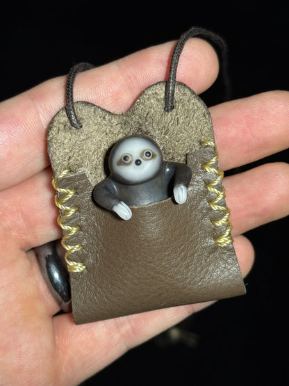 Sloth pendant by Chieko Taniguchi