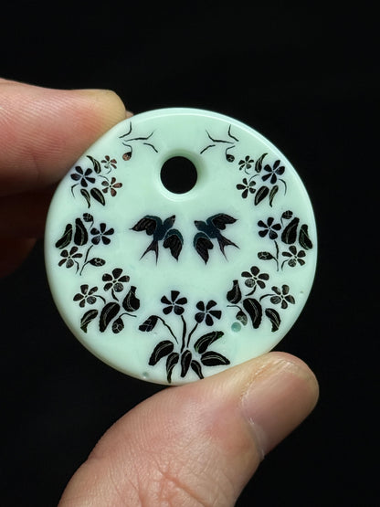 Sakiyo Takeuchi - Pendant - “Swallow and Viola”
