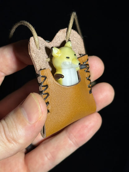 Evo Red Fox pendant by Chieko Taniguchi