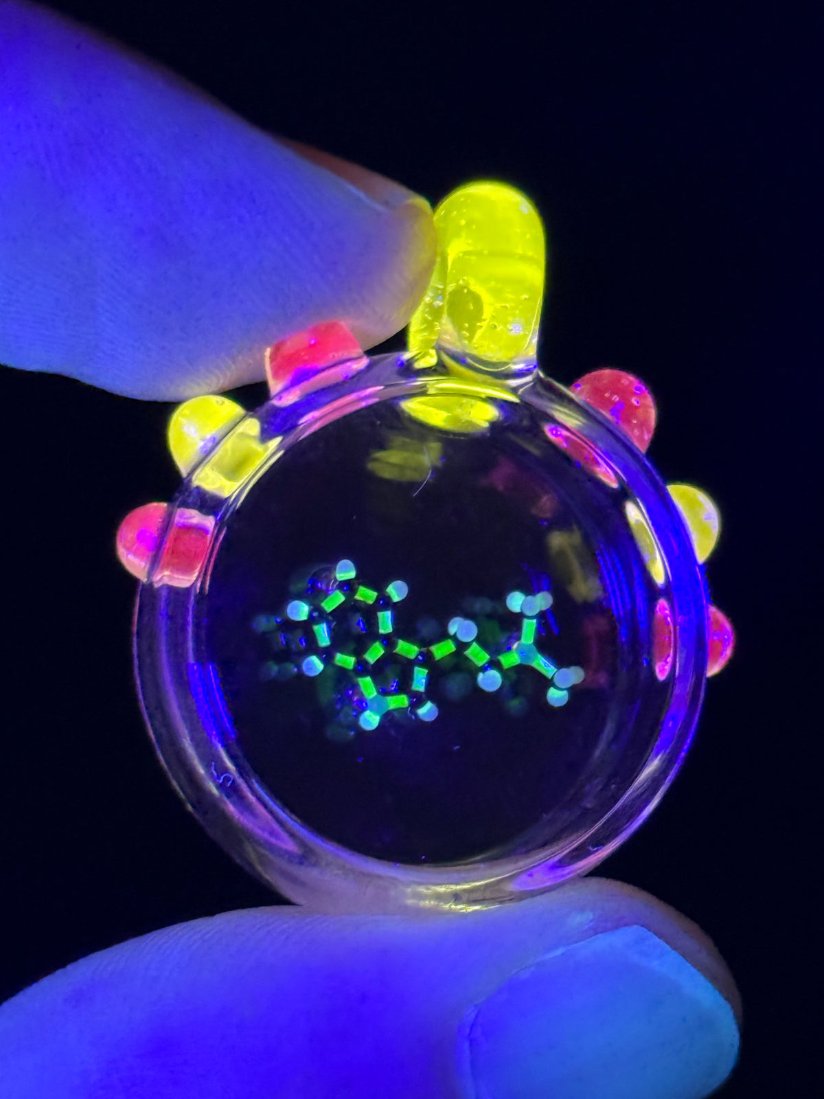 Dan Hoffman Glass Molecule Pendant: DMT