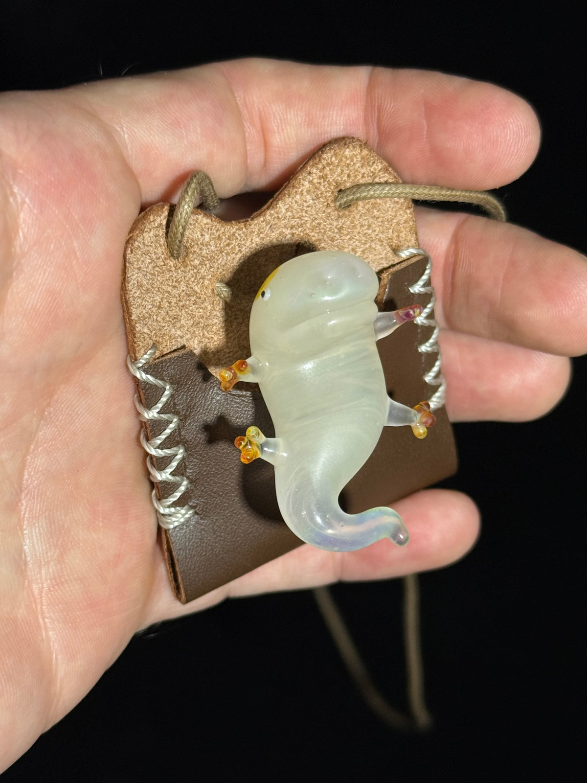 Giant Salamander pendant by Chieko Taniguchi