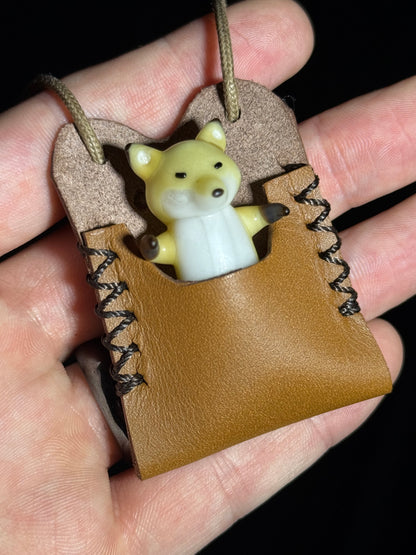 Evo Red Fox pendant by Chieko Taniguchi