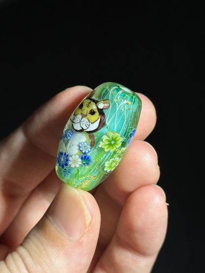 Tiger bead by Akiko Furuki