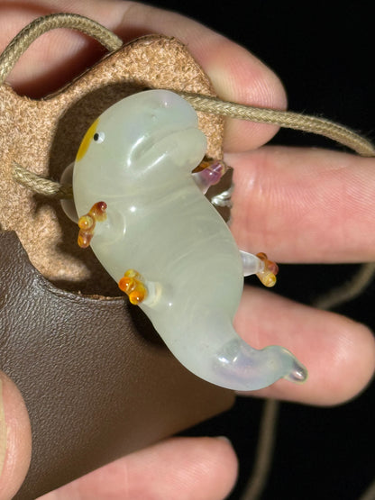 Giant Salamander pendant by Chieko Taniguchi