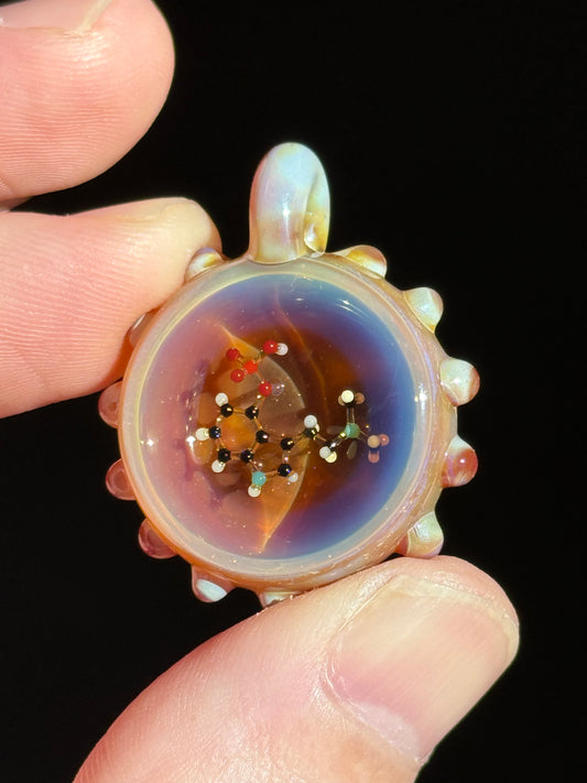 Dan Hoffman Glass Molecule Pendant: Psilocybin