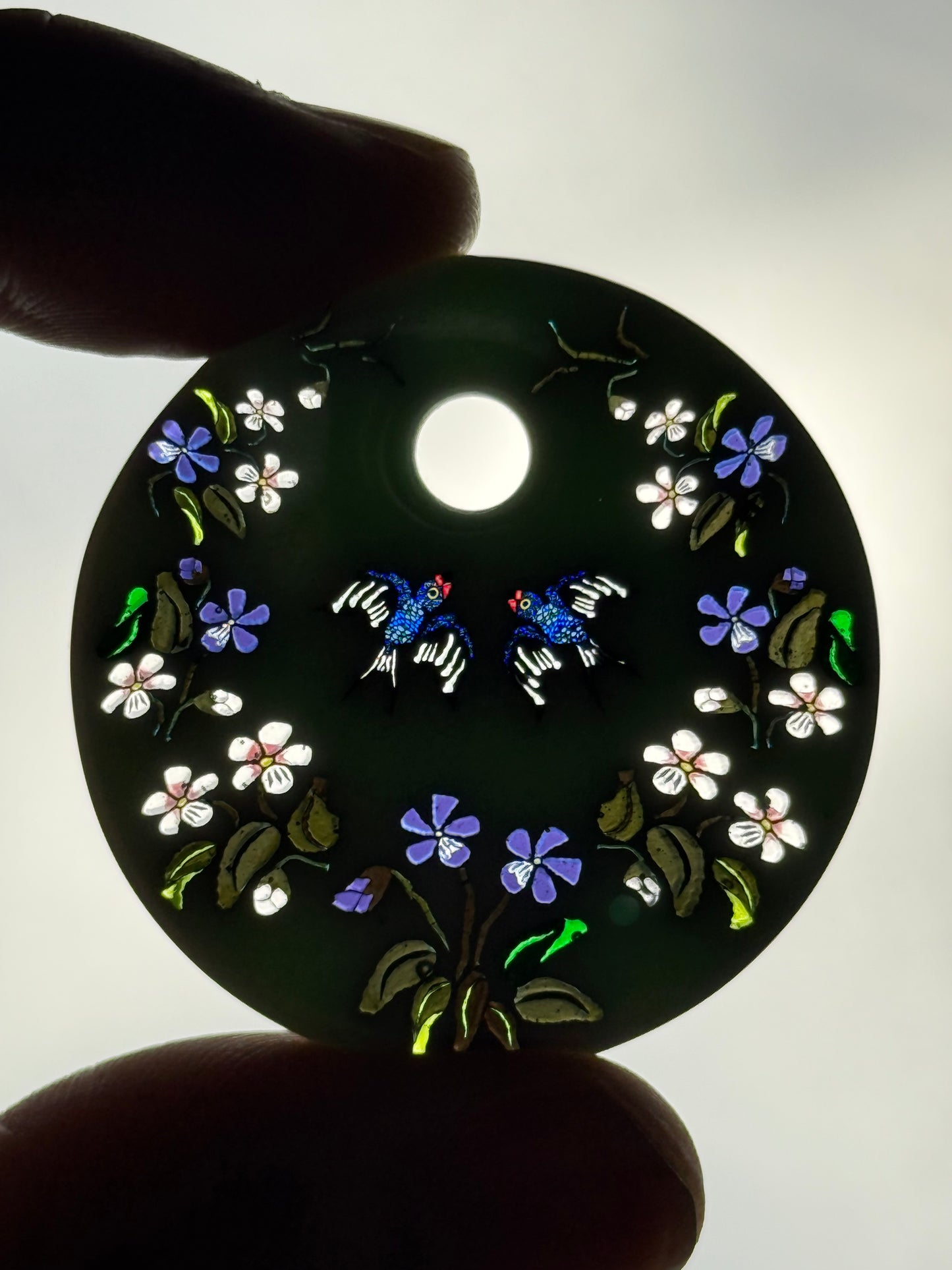Sakiyo Takeuchi - Pendant - “Swallow and Viola”