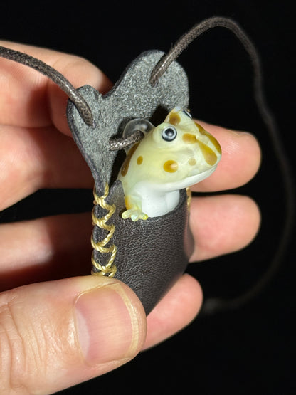 Horned Frog pendant by Chieko Taniguchi