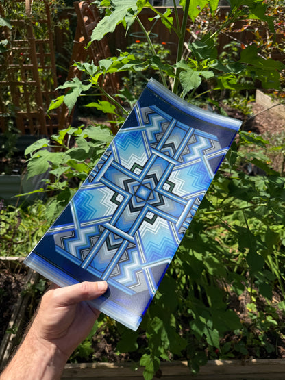 Fused glass plate by Ian Chadwick