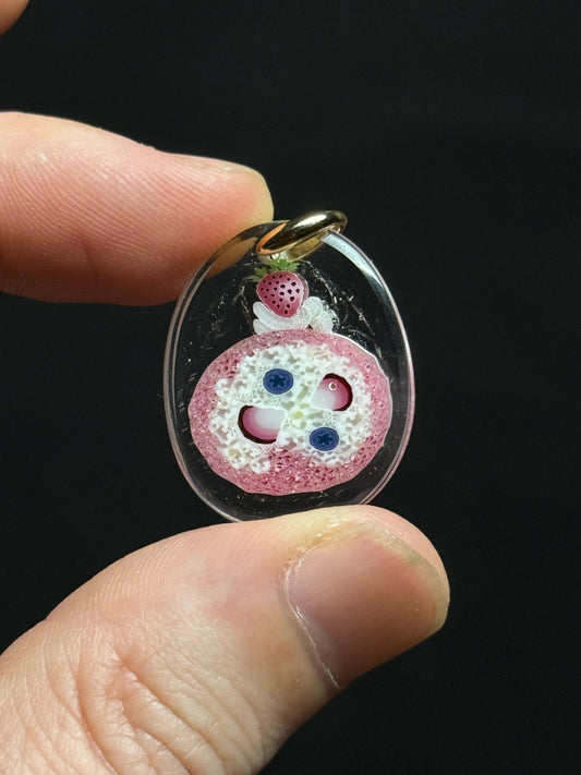 Sakiyo Takeuchi - Pendant - “Strawberry Roll Cake”
