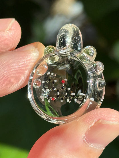 Dan Hoffman Glass Molecule Pendant: THC