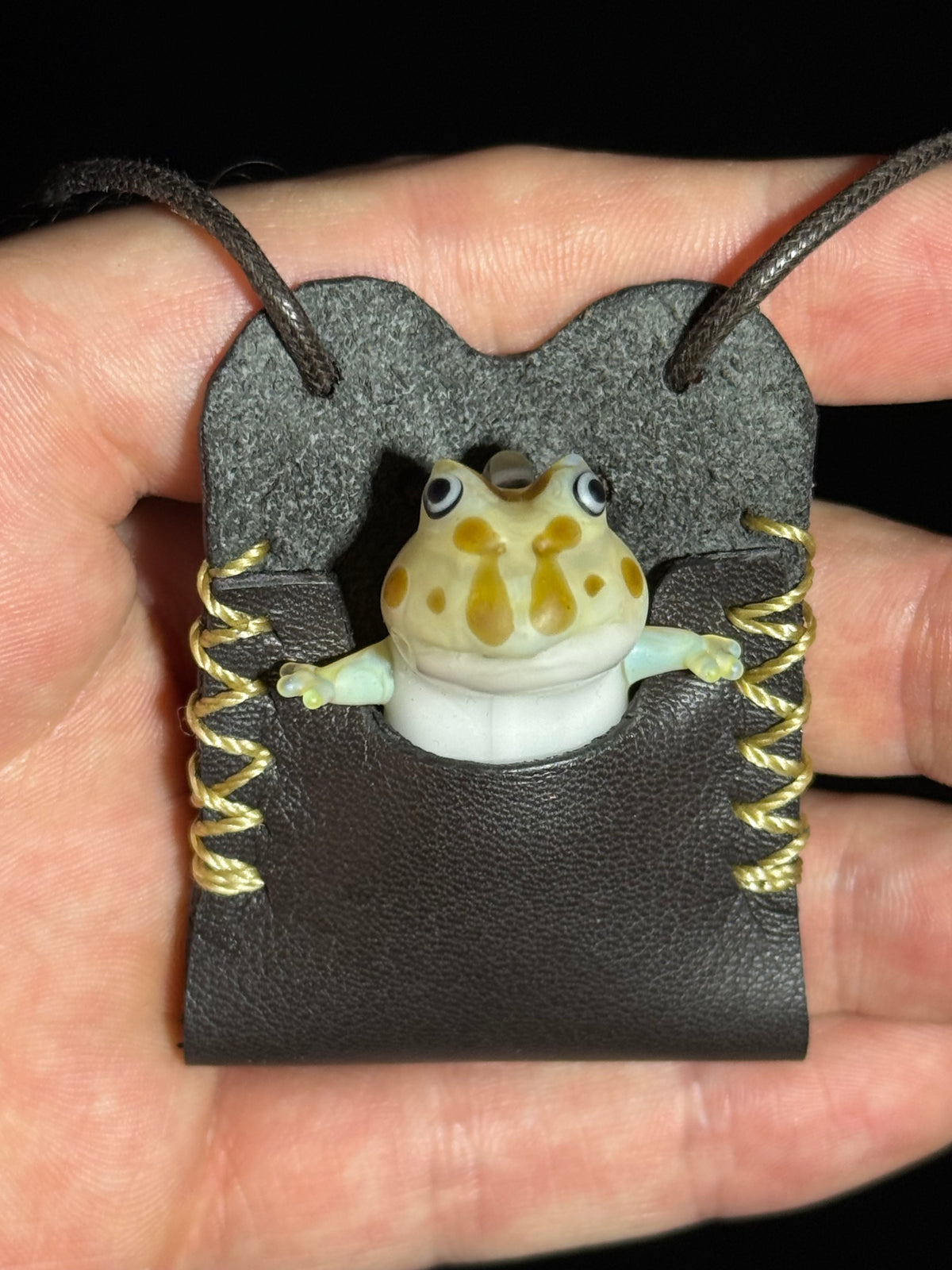 Horned Frog pendant by Chieko Taniguchi