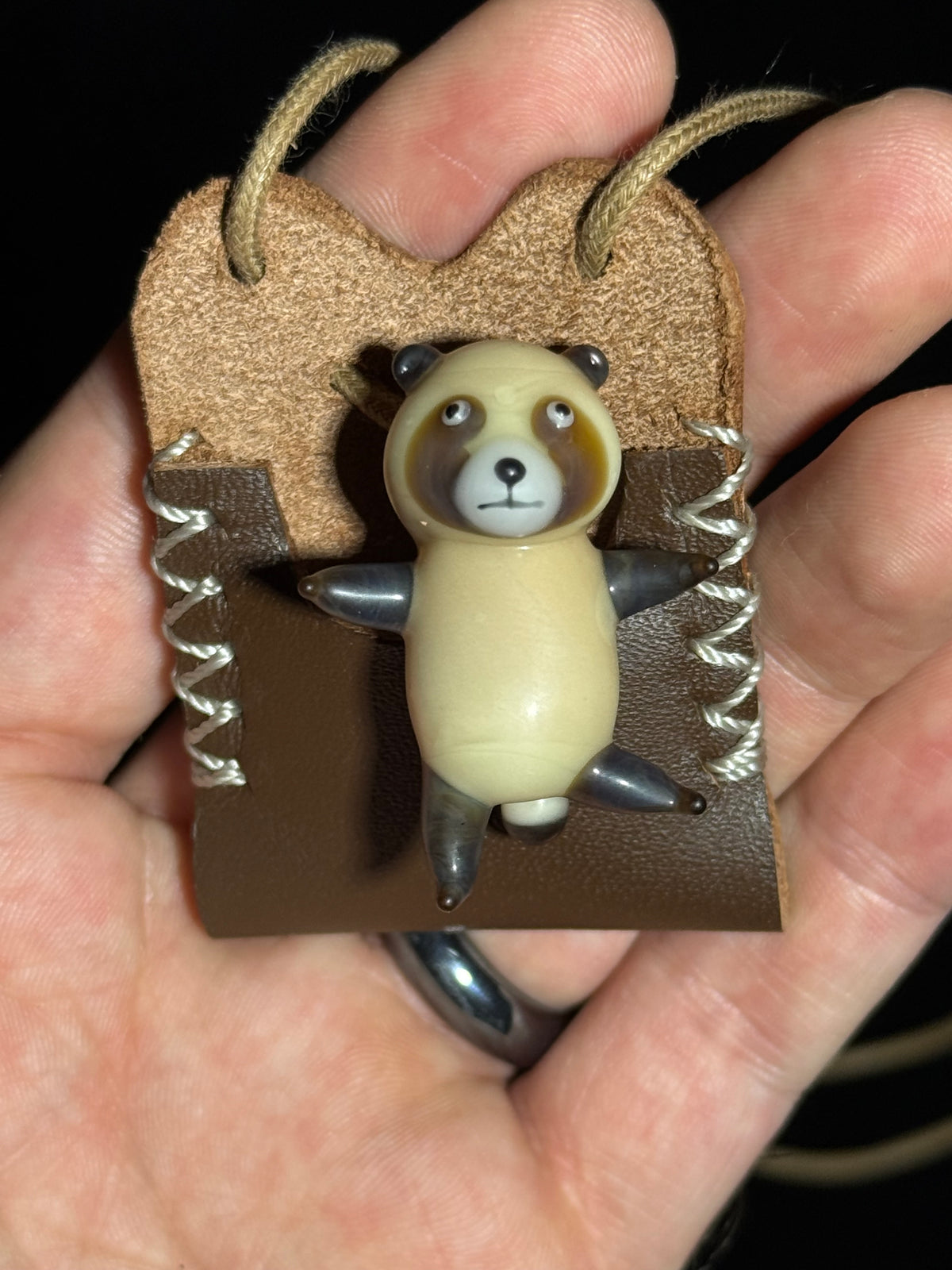 Racoon Dog pendant by Chieko Taniguchi