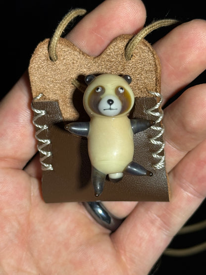Racoon Dog pendant by Chieko Taniguchi