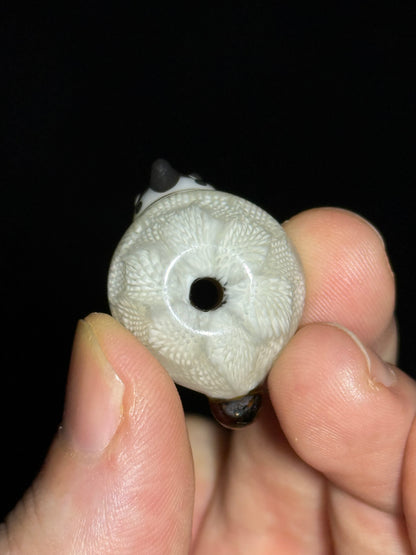 Fortune Bringing Sparrow bead by Chieko Taniguchi