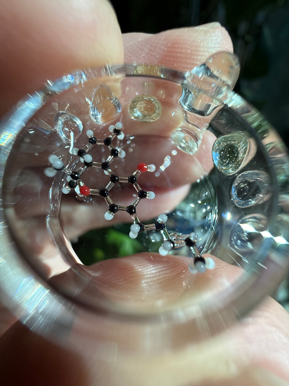 Dan Hoffman Glass Molecule Pendant: THC