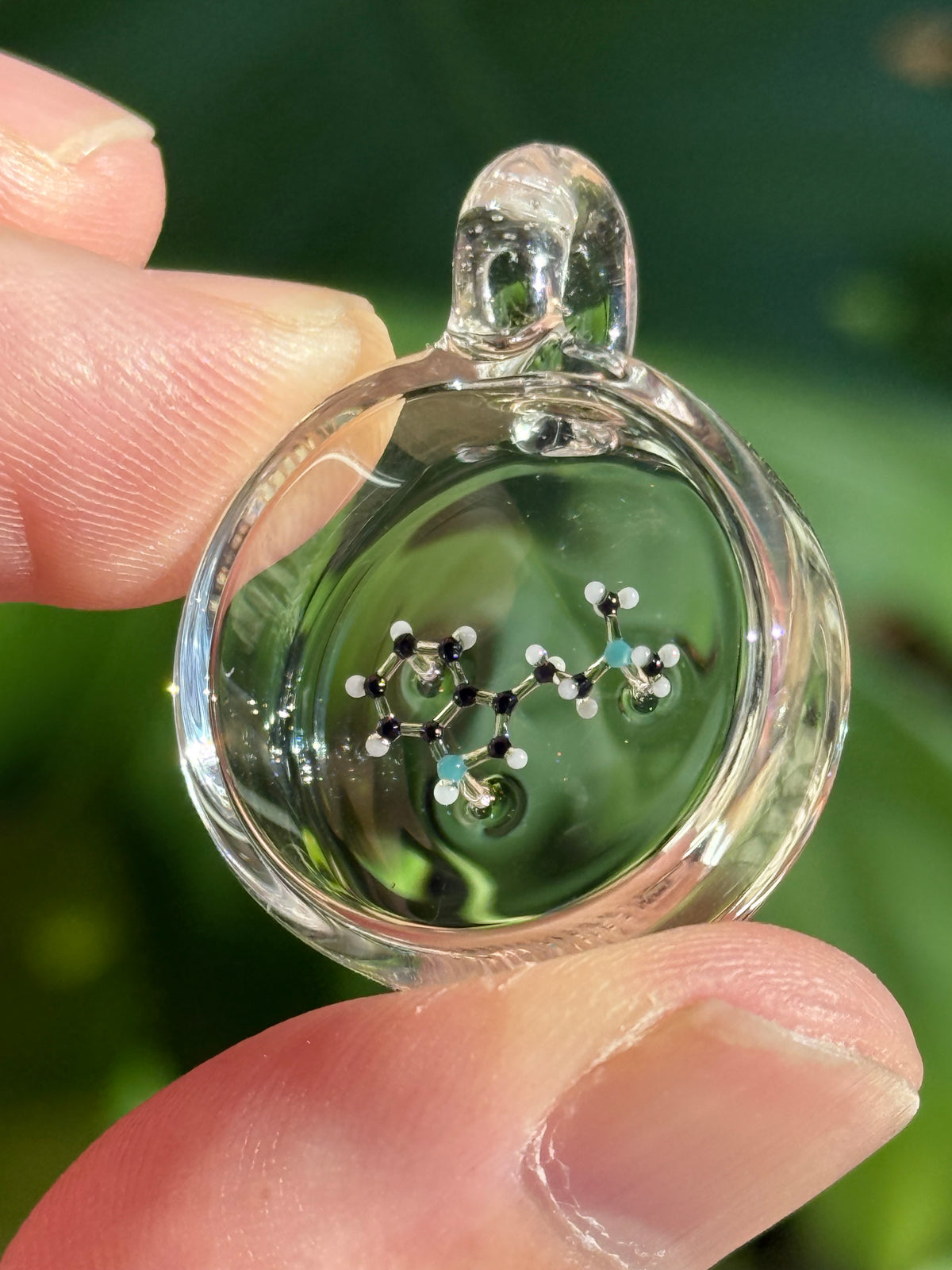 Dan Hoffman Glass Molecule Pendant: DMT