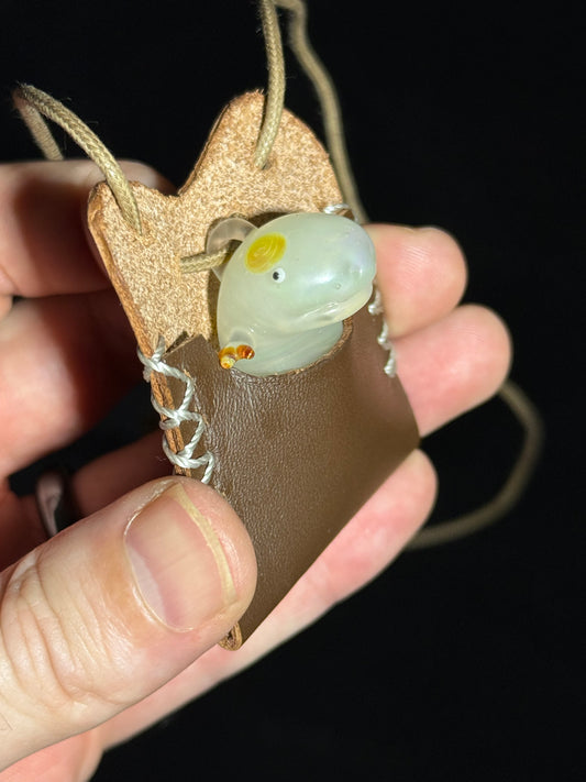 Giant Salamander pendant by Chieko Taniguchi