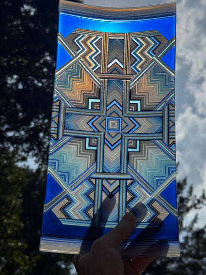 Fused glass plate by Ian Chadwick