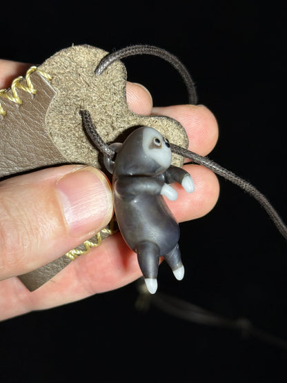 Sloth pendant by Chieko Taniguchi