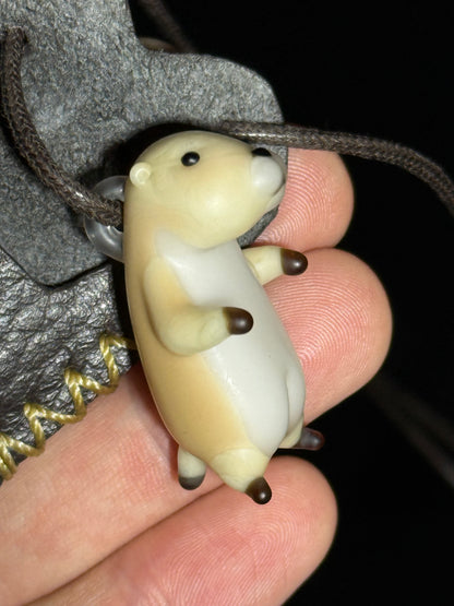 Prairie Dog pendant by Chieko Taniguchi
