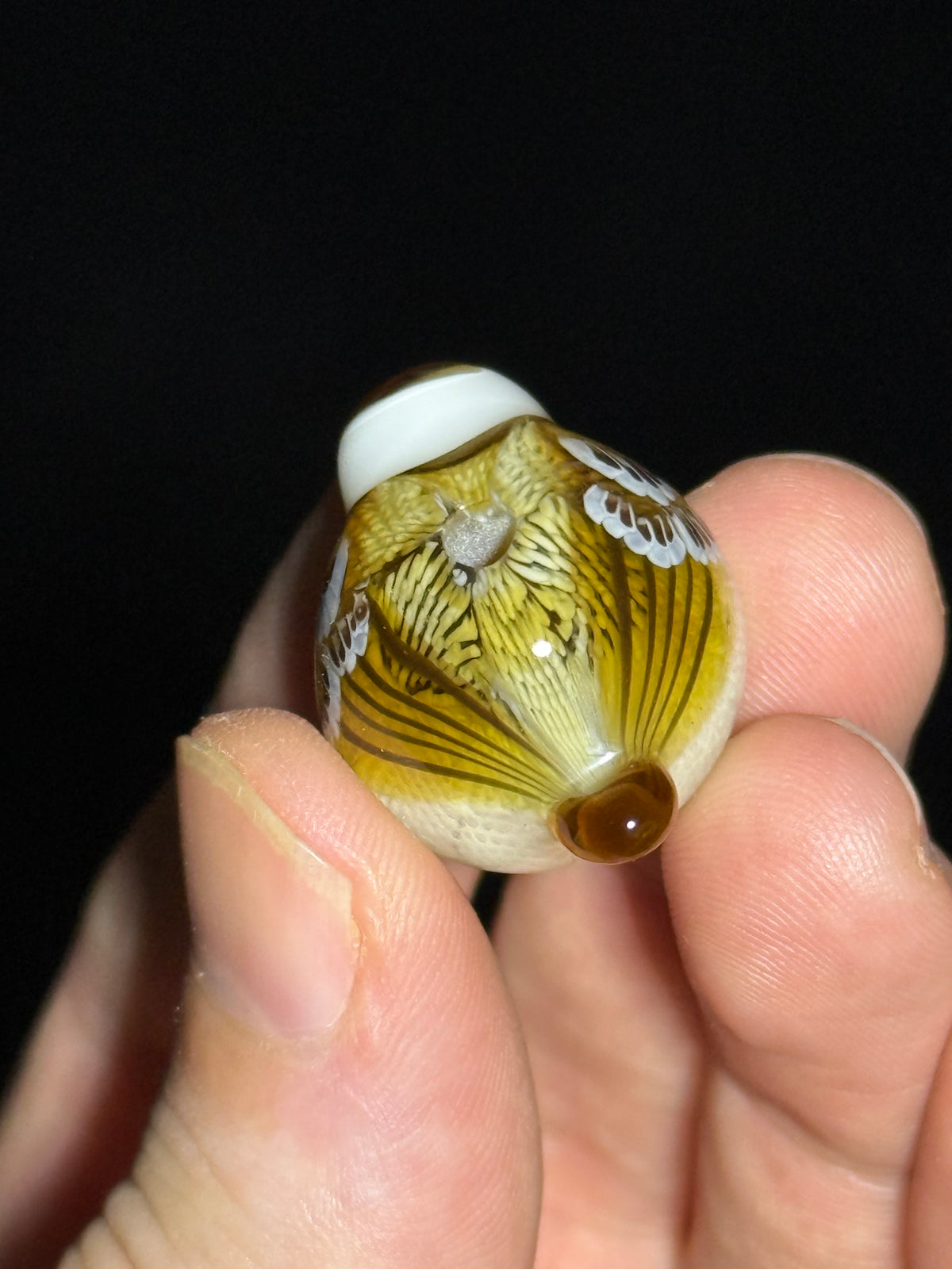 Fortune Bringing Sparrow bead by Chieko Taniguchi