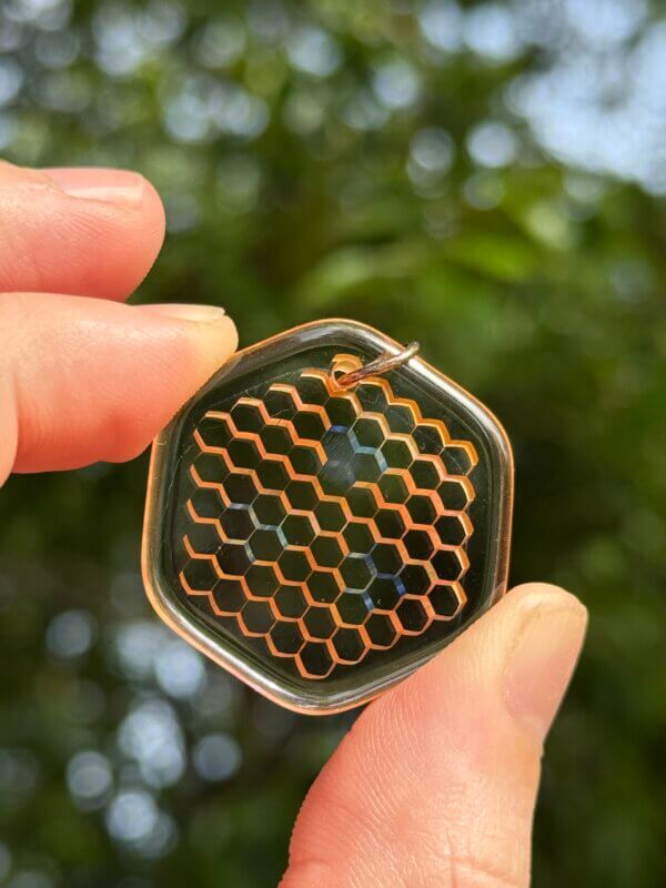 Ryan Teurfs Fumed Honeycomb Pendant (Recovered)